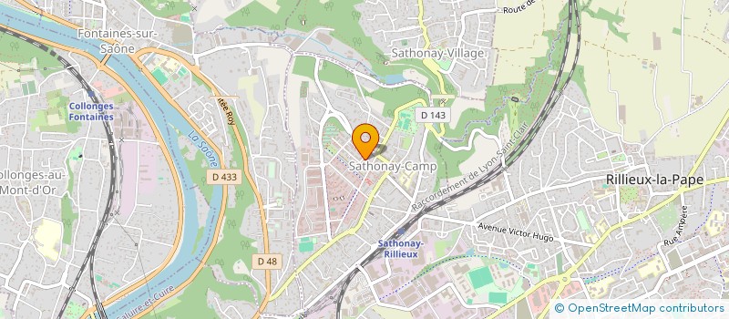 localisation de l'entreprise SCM DES DOCTEURS MARIN & BELLOUERE  SATHONAY-CAMP