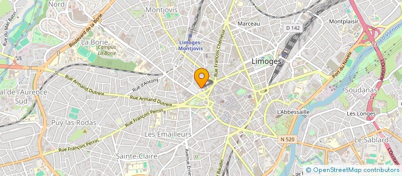 localisation de l'entreprise SCM DES DOCTEURS MERLE-ROUX à LIMOGES