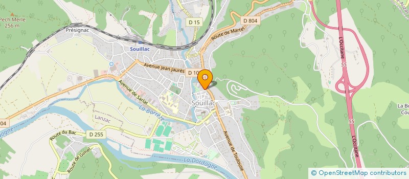 localisation de l'entreprise SCM DES DOCTEURS PEYRANNE-COUTENS  SOUILLAC