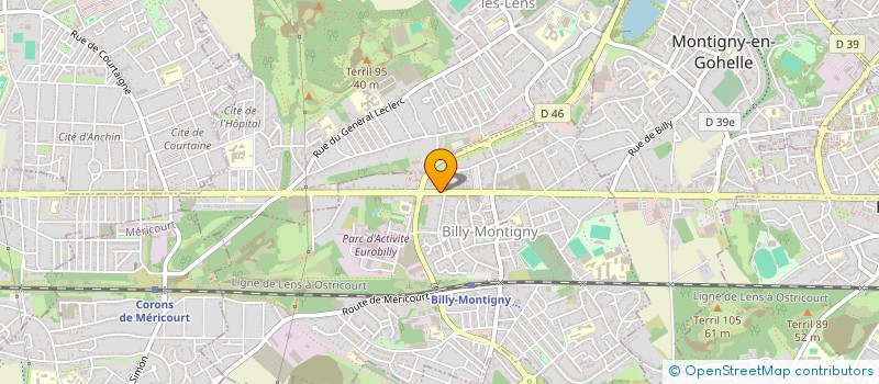 localisation de l'entreprise SCM DES DOCTEURS PREVOST ET CARTIER à BILLY-MONTIGNY