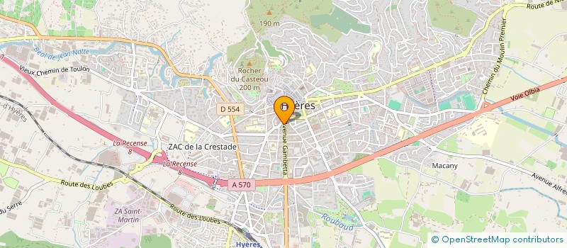 localisation de l'entreprise SCM DES DOCTEURS RAYBAUD ET CARO à HYERES