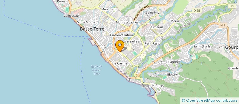 localisation de l'entreprise SCM DES DOCTEURS REINBOLD ET SOUBEYRAN  BASSE-TERRE