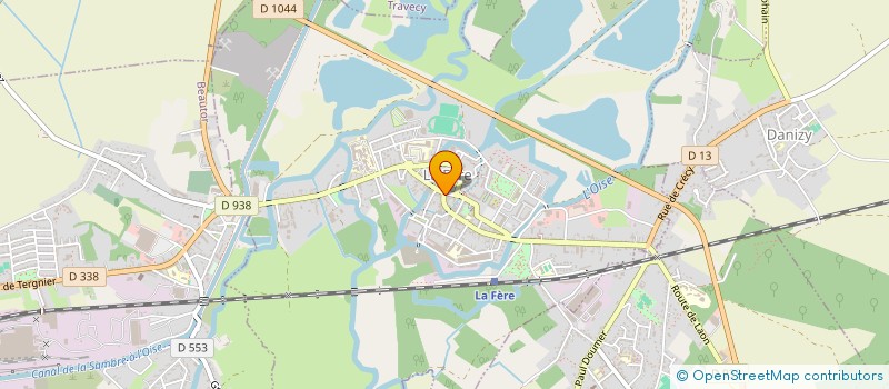 localisation de l'entreprise SCM DES DOCTEURS VALLIER ET BENICOURT à LA FERE