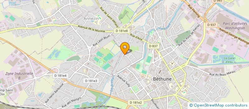localisation de l'entreprise SCM DES DOCTEURS VALTILLE ET REGNIER à BETHUNE