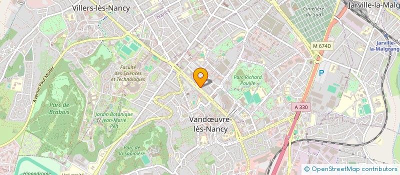 localisation de l'entreprise SCM DES DRS BARRON ET CHAUVELOT à VANDŒUVRE-LES-NANCY