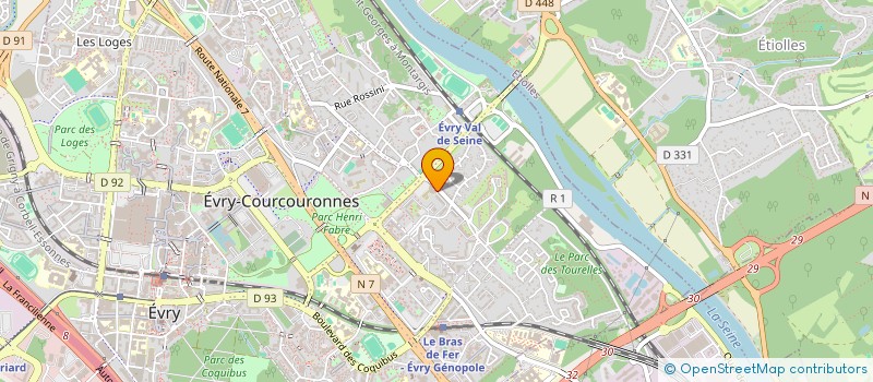 localisation de l'entreprise SCM DES GYNECOLOGUES OBSTETRICIENS DE LA CLINIQUE DU MOUSSEAU à EVRY-COURCOURONNES