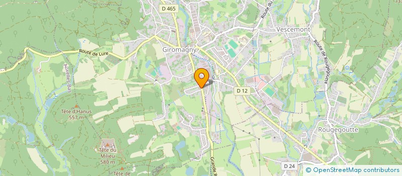 localisation de l'entreprise SCM DES INFIRMIERES DE LA PRAIRIE à GIROMAGNY