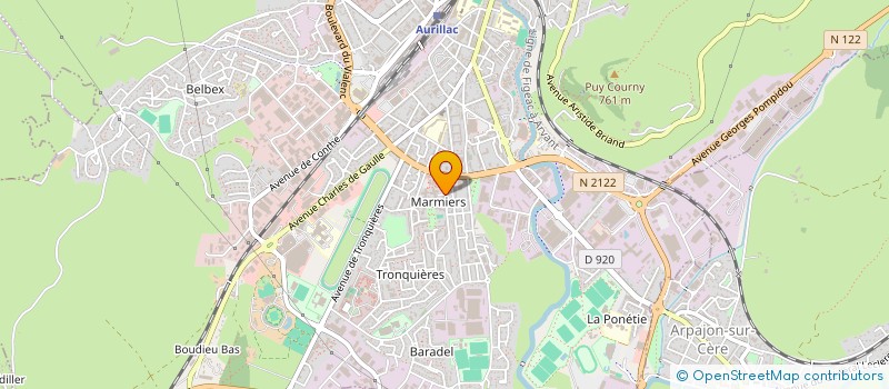localisation de l'entreprise SCM DES INFIRMIERS DE MARMIERS à AURILLAC