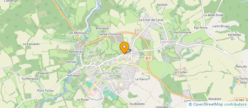 localisation de l'entreprise SCM DES INFIRMIERS MSP  GUEMENE-SUR-SCORFF