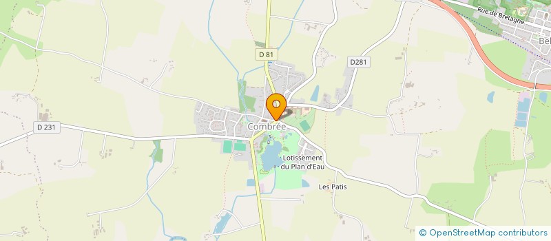 localisation de l'entreprise SCM DES KINES DE COMBREE  OMBREE D'ANJOU