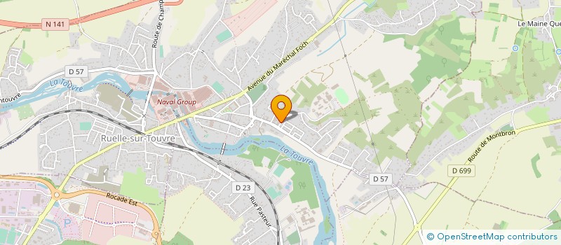 localisation de l'entreprise SCM DES MEDECINS DE LA MAISON DE SANTE DE LA TOUVRE à RUELLE-SUR-TOUVRE
