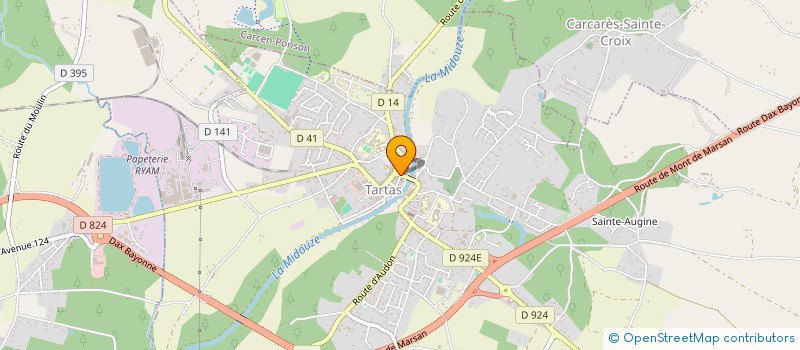 localisation de l'entreprise SCM DES OSTEOPATHES D.O DOSBA CORALIE ET GENISSON LIONEL  TARTAS