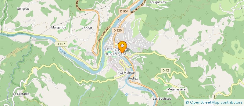 localisation de l'entreprise SCM DES QUAIS  ENTRAYGUES-SUR-TRUYERE