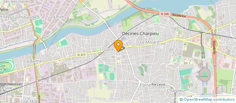 localisation de l'entreprise SCM DETENTE ET KINESITHERAPIE FLEUR DE VILLE D.K.F.V  DECINES-CHARPIEU