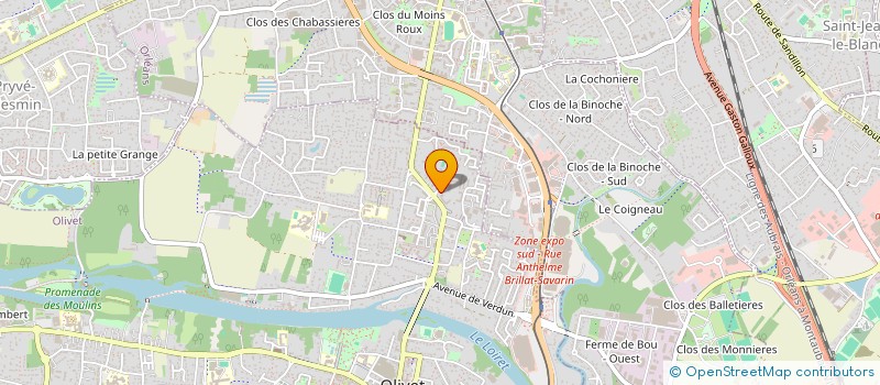 localisation de l'entreprise SCM DOCTEURS BRISSET RONSSE VALVERDE à OLIVET
