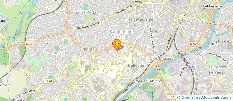 localisation de l'entreprise SCM DOCTEURS GRISLAIN ET LACROIX à LIMOGES