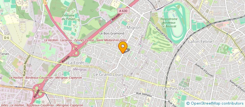 localisation de l'entreprise SCM DOCTEURS GUERIN  ET RADOT à EYSINES