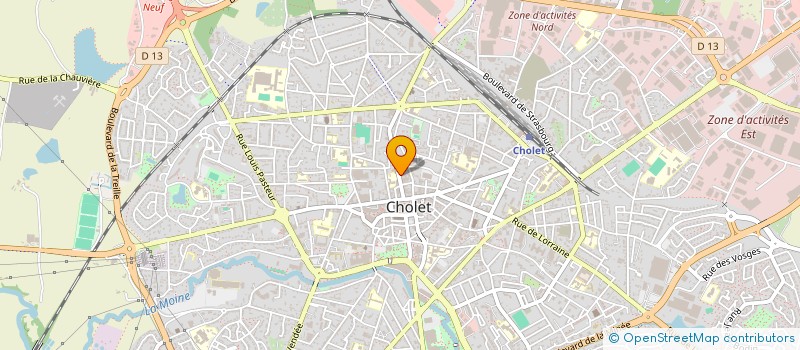 localisation de l'entreprise SCM DOCTEURS NICOLLEAU MOINARD GAUDIN à CHOLET