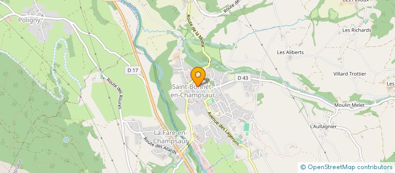 localisation de l'entreprise SCM DOCTEURS PARA CHANTAL ET JEAN-LUC  SAINT-BONNET-EN-CHAMPSAUR