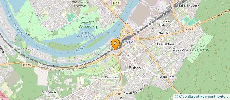 localisation de l'entreprise SCM DRS GRILLON - HASSANI ET WATEAU à POISSY