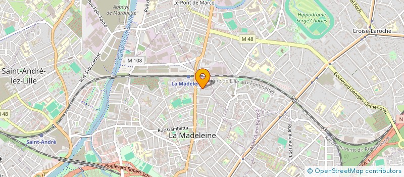 localisation de l'entreprise SCM DRS HAWKINS-BERTELOOT ET CROENNE à LA MADELEINE