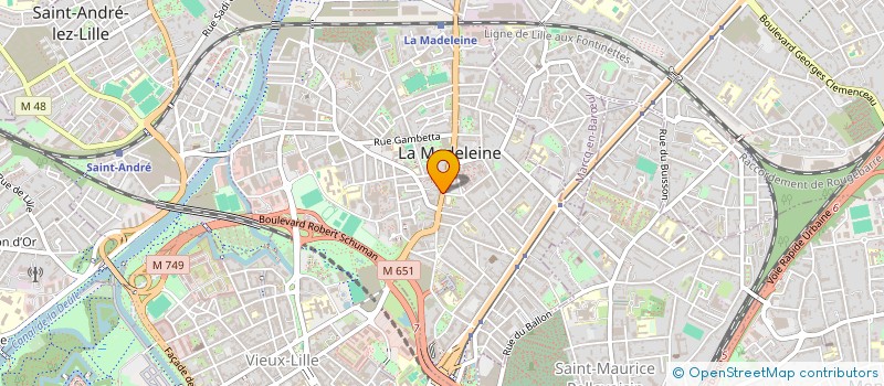 localisation de l'entreprise SCM DU 117 RUE DU GENERAL DE GAULLE à LA MADELEINE