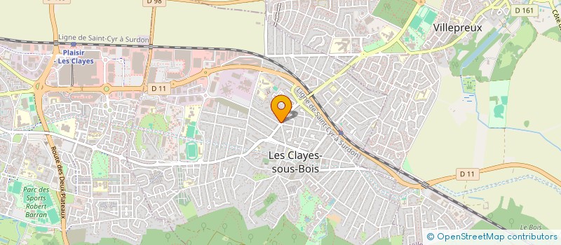 localisation de l'entreprise SCM DU 25 CHEMIN DES VIGNES à LES CLAYES-SOUS-BOIS