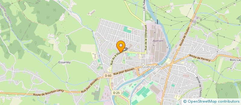 localisation de l'entreprise SCM DU 8 MAI  GUEUGNON