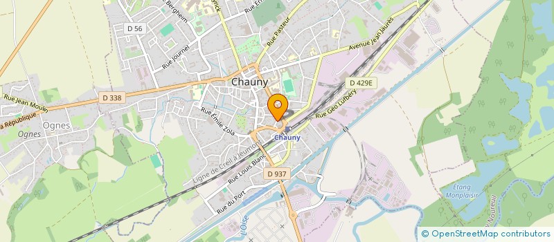 localisation de l'entreprise SCM DU BAILLY à CHAUNY