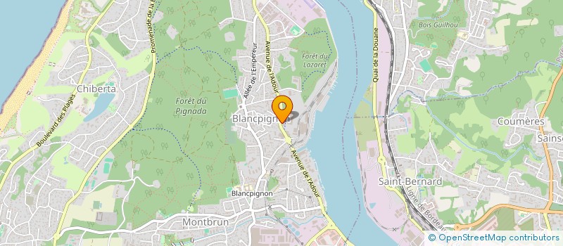 localisation de l'entreprise SCM DU CABINET DE KINESITHERAPIE DE BLANCPIGNON à ANGLET