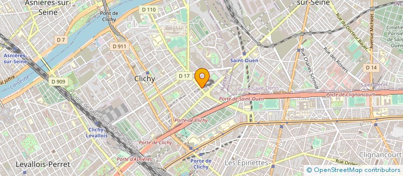 localisation de l'entreprise SCM DU CABINET DE KINESITHERAPIE LECLERC à CLICHY