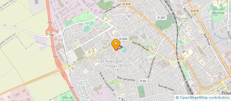 localisation de l'entreprise SCM DU CABINET INFIRMIER DES NOES  LES NOES-PRES-TROYES