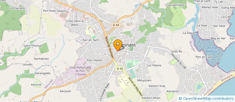 localisation de l'entreprise SCM DU CABINET MEDICAL DE KEROURGUE  FOUESNANT