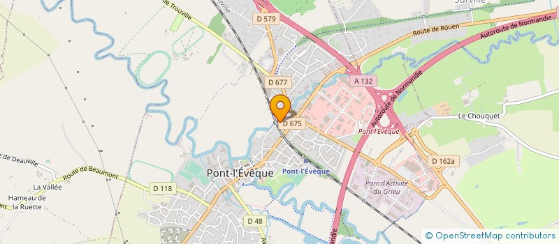 localisation de l'entreprise SCM DU CABINET MEDICAL DES DOCTEURS BOUVET, DUCHEMIN ET JEANBLANC-ROBIN  PONT L'EVEQUE