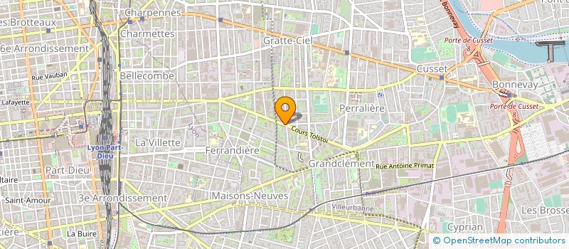 localisation de l'entreprise SCM DU CABINET MEDICAL TOLSTOI  VILLEURBANNE