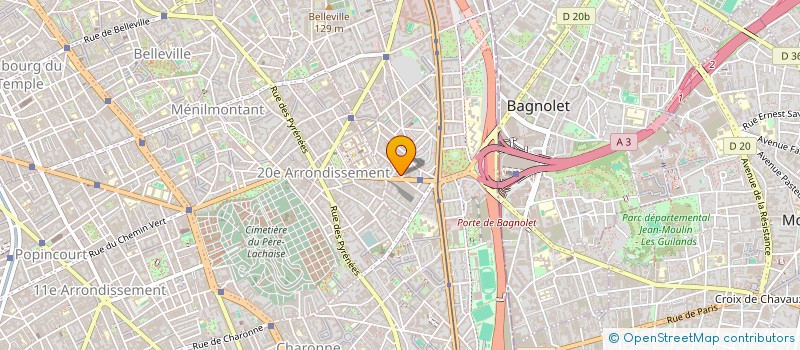 localisation de l'entreprise SCM DU CABINET PARAMEDICAL DE R DE LA PY  PARIS