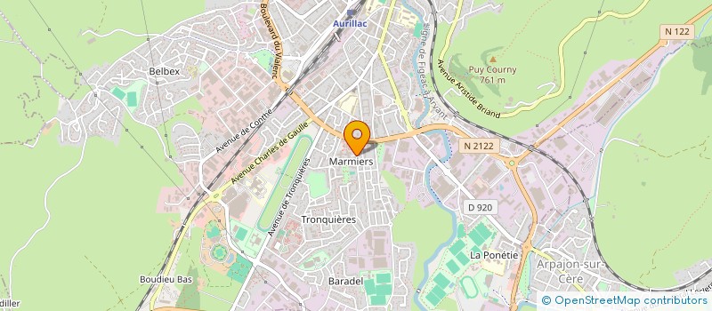 localisation de l'entreprise SCM DU CENTRE MEDICAL PLEIN SOLEIL à AURILLAC
