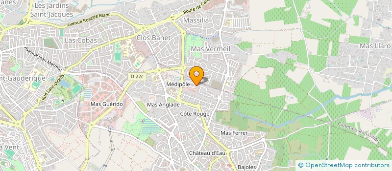 localisation de l'entreprise SCM DU CENTRE PEDIATRIQUE AVICENNE à CABESTANY