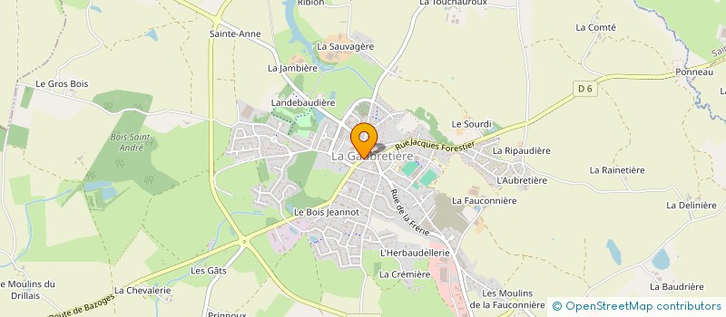 localisation de l'entreprise SCM DU DRILLAIS à LA GAUBRETIERE