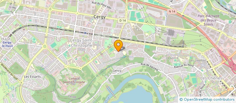 localisation de l'entreprise SCM DU HAUT DE GENCY  CERGY