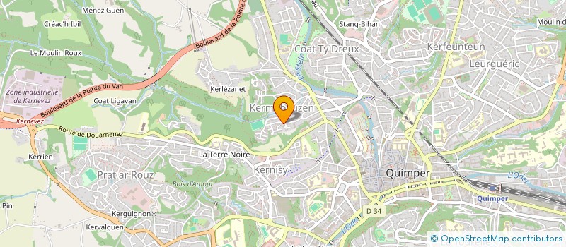 localisation de l'entreprise SCM DU MOULIN VERT à QUIMPER
