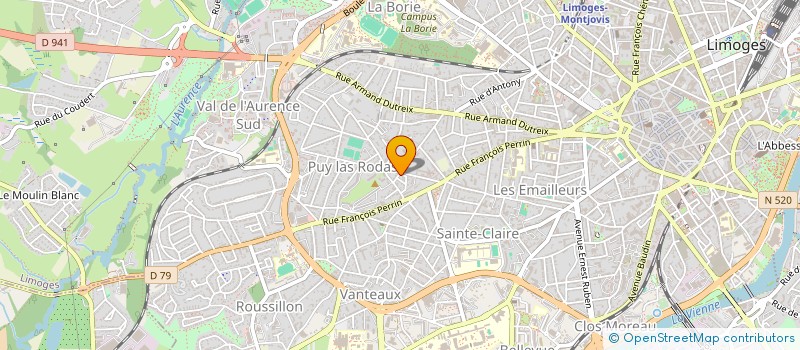 localisation de l'entreprise SCM DU PUY LAS RODAS à LIMOGES