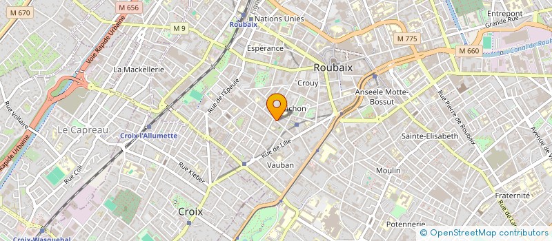 localisation de l'entreprise SCM EMERAND BOUFFART LECLERCQ DELBAERE  ROUBAIX