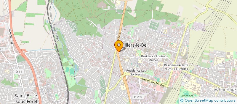 localisation de l'entreprise SCM ENTRAIDE DES PRATICIENS DU GROUPE MEDICAL BELLEVUE  VILLIERS-LE-BEL