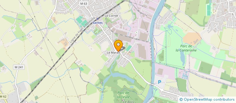 localisation de l'entreprise SCM ESPACES SANTES  SANTES