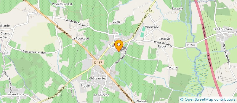 localisation de l'entreprise SCM ESSEUL - SAURA - VAN TROYS - VALADE  VIRSAC