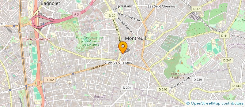 localisation de l'entreprise SCM ETEVENAUX PAINDESTRE  MONTREUIL