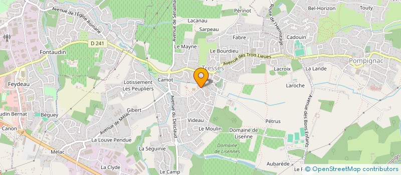 localisation de l'entreprise SCM EUH-TRESSES  TRESSES