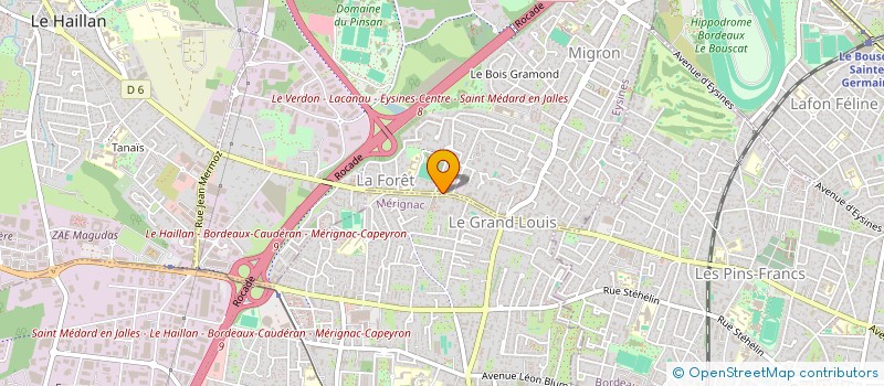 localisation de l'entreprise SCM EYSINES KINE  EYSINES