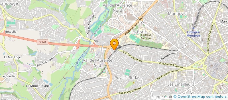 localisation de l'entreprise SCM FAYEMENDY - MOULINAT à LIMOGES